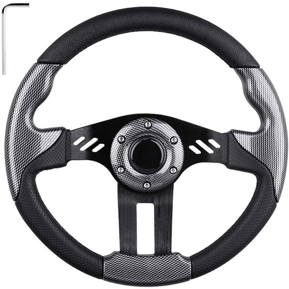 Golf Cart Steering Wheel or Adapter Fit Golf Cart Club Car EZGO Yamaha Universal Steering Wheel or Adapter for Club Car DS and Precedent (Steering Wheel Black)