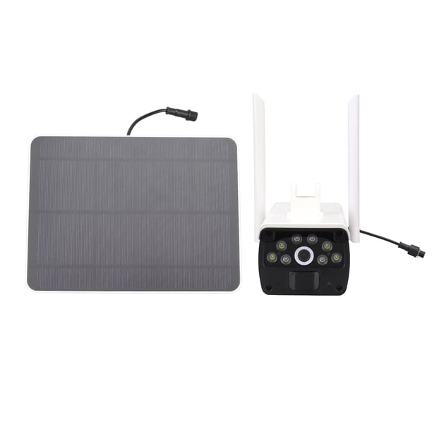 Cámara con energía solar visión nocturna Cámara de seguridad solar clara de audio de 2 vías a prueba de agua con 8 luces infrarrojas LED para la oficina para la escuela ANGGREK Otros