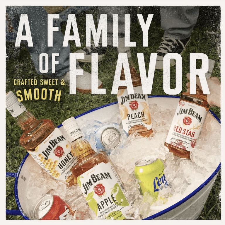 Jim Beam Honey Flavored Whiskey, 10 Pack 50 ml PET Bottles, 33