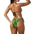 thumbnail image 3 of Suhoaziia Banana Leaves Women Tankini Swimsuits 2 Piece Lightweight Sporty Bathing Suits,Low Waisted Ruched Tie Knot String Sexy Bathing Suit Swim Suits Size M, 3 of 6