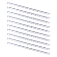 thumbnail image 1 of Miangastore 10Pcs Clear Triangular Ruler Plastic Scale Ruler Plastic Drawing Ruler Students Scale Ruler, 1 of 8