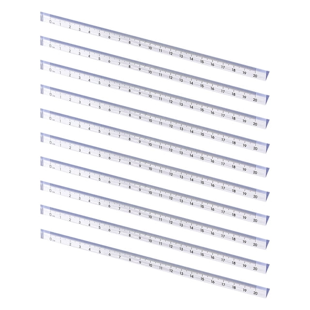 Miangastore 10Pcs Clear Triangular Ruler Plastic Scale Ruler Plastic Drawing Ruler Students Scale Ruler