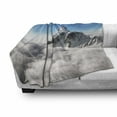 thumbnail image 3 of Mountain Soft Flannel Fleece Blanket, Highest Mountain Above the Clouds with Clear Sunny Sky Background Earth is Magic, Cozy Plush for Indoor and Outdoor Use, 60" x 80", White Blue, by Ambesonne, 3 of 6
