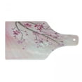 thumbnail image 1 of Nature Cutting Board, Illustration of Spring Tree Branch with Blossoms Sun Beams on Blurred Background, Tempered Glass Cutting and Serving Board, Wine Bottle Shape, Pink Fuchsia, by Ambesonne, 1 of 1
