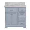 thumbnail image 6 of Aria 36" Bathroom Vanity with Powder Blue Cabinet and Carrara Marble Top, 6 of 6