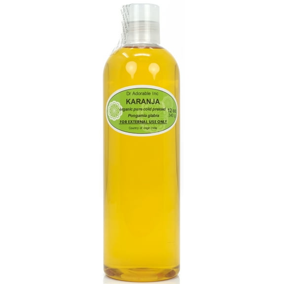 Dr Adorable - 12 oz - Karanja Oil - Unrefined 100% Pure Natural Organic Cold Pressed