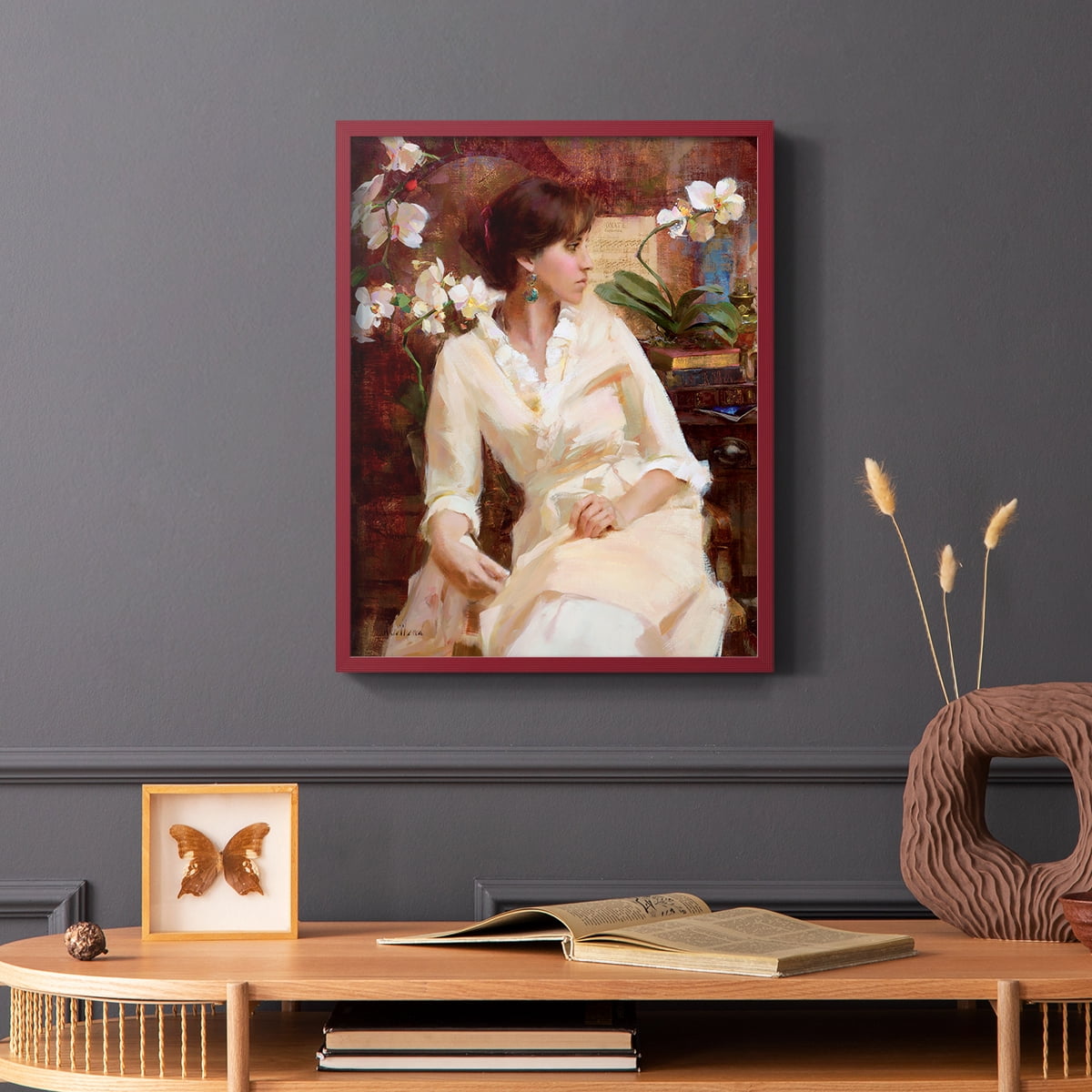 Fiori Di Aria Portrait in Paper Solid Wood 11 x 14 Framed Print