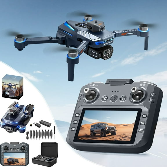 Bfogop 4K HD Camera Drone with 4.3-Inch Display, Brushless Motor, Altitude Hold, WiFi FPV, and Includes SD Card & Reader – Great for Aerial Photography