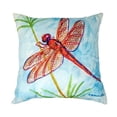 thumbnail image 1 of Betsy Drake NC773 Coussin 18 x 18 Po. Red Dragonfly Sans Cordon, 1 of 1