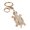 White, variant on Keychain Pendant, 3D Turtle Design Key Holder with Sparkling Rhinestones Inlaid, Easy to Attach Lucky Charm for Keys Bags Gift Accessory