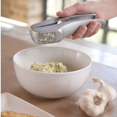 thumbnail image 4 of Garlic Press, Dual-Function Kitchen Gadget with Ergonomic Grip Handle, Accommodates Large Garlic Cloves, Built-In Cleaning Tool for Effortless Results, Dishwasher Safe (Cast Aluminum), 4 of 5