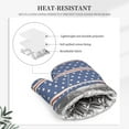 thumbnail image 4 of DouZhe Oven Mitts and Pot Holders Sets, Stars Stripes Red White Blue Prints Non-Slip Heat Resistant Kitchen Oven Silicone Glove, 4 of 7