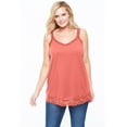 thumbnail image 6 of Woman Within Women's Plus Size Lace-Trim V-Neck Tank Top, 6 of 6