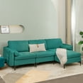 thumbnail image 2 of Costway Modular L-shaped Sectional Sofa w/ Reversible Chaise & 2 USB Ports Teal, 2 of 10