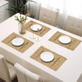 thumbnail image 7 of SHOPCREW Set of 2 Braided Jute Placemat - 12" x 17" - Beige Jute Table Place Mat- 100% Jute Heat Resistance Placemats Home Kitchen Dining Table Decor, 7 of 7