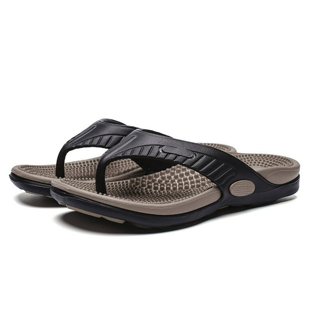 Pair Man Slippers Massaging Slides Anti-slip Flip Flops Sandals