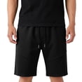 thumbnail image 4 of RKSTN Mens Shorts Running Shorts Stretch Solid Color Comfort Drawstring Workout Shorts with Pockets（Black ,L）, 4 of 7