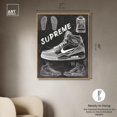 thumbnail image 5 of Blueprint Sneaker Canvas Trendy Sneaker Art by Art Remedy, Gold Frame, 36" x 45", 5 of 7