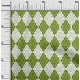 thumbnail image 2 of oneOone Cotton Poplin Green Fabric Argyle Diy Clothing Quilting Fabric Print Fabric By Yard 56 Inch Wide, 2 of 4