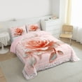 thumbnail image 3 of Homewish Pink Rose Bedding Comforter Set,Romantic Floral Flower Twin Comforter Sets,Retro Print Bedding Set For Girls Kids,Breathable Home Decor Reversible,2pcs, 3 of 8