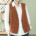 thumbnail image 4 of Mareep Blouses Sans Manches pour Femmes M-2TG Veste Ample en Coton Sergé Rétro, 4 of 4