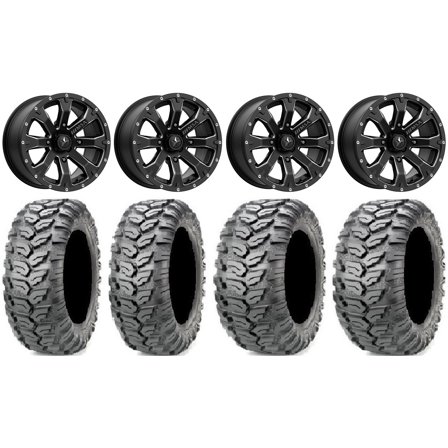 MSA Bounty 14" Wheels Black 26" Ceros Tires Sportsman 550 850 1000