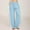 Blue, variant on SNKSDGM Women's Plus Women's Pants with Pockets for Work Summer Pants for Women 2025 Vacation Plus Wide Pants Waist Long Drawstring Casual Linen Elastic Women Leg Solid Pants