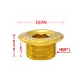 thumbnail image 3 of Tornillos De Cigüeñal Bicicleta MUQZI CNC MTB Road Bike M19 Tornillos de la tapa del cigüeñal Tapa del perno del juego de bielas (Oro) Tmvgtek Accesorios para bicicletas, 3 of 3