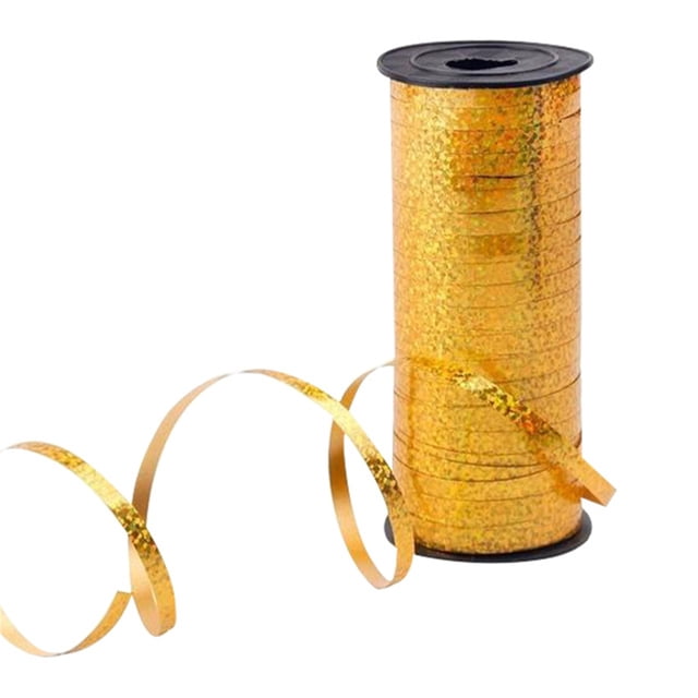 100 Yards Curling Ribbon,Curling Ribbon For Gift Wrapping,Balloon Curling Ribbons,Balloon String For Diy Decor,Gift Wrapping,Ribbons And Bows For Christmas New Year Birthday Gifts Supplies,Gold
