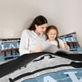 thumbnail image 5 of jejeloiu Happy Lake House Queen Comforter Set,Black Paddles Bedding Comforter Set For Boys Girls Reversible 3-Piece, 5 of 8