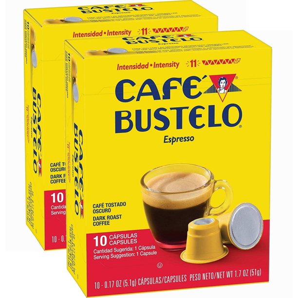 Nespresso Cafe Bustelo Coffee Espresso Capsules, 20 Count