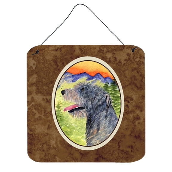 Carolines Treasures SS8209DS66 Irish Wolfhound Aluminum Metal Wall or Door Hanging Prints, 6 x 6", Multicolor