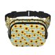 thumbnail image 1 of Fotbe Blue White Striped Sunflower A Cangurera Cuadrada con Estampado de Doble Capa, Bolsa de Cintura Ajustable Mini para Hombres y Mujeres, 1 of 9