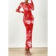 thumbnail image 2 of Vestido PRETTYGARDEN 2025 de manga larga con fruncido ajustado XXL, 2 of 8