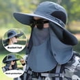 thumbnail image 6 of TNOBHG Breathable Sun Hat Unisex Sunhat with Detachable Front Cover Outdoor Protection for Face Neck Eyes Anti-uv Sunscreen Breathable Adjustable for Fishing, 6 of 8