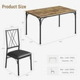 thumbnail image 2 of EDTara Dining Table Set for 4, Kitchen Table and Chairs for 4 with Upholstered Chairs, 5 Piece Rectangular Kitchen Table Set, for Small Space, Apartment, 2 of 8