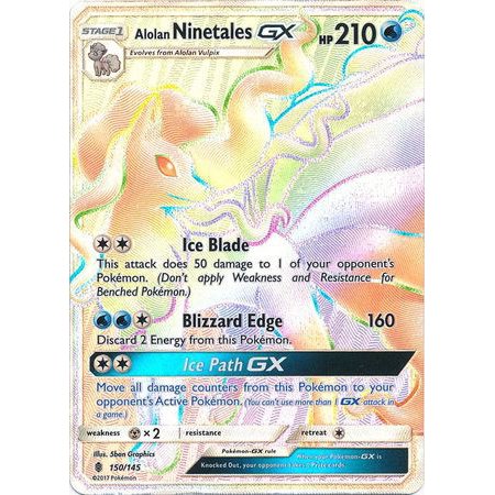 Pokemon Guardians Rising Alolan Ninetales Gx 150