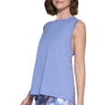 thumbnail image 3 of CALVIN KLEIN PERFORMANCE Womens Light Blue Moisture Wicking Heather Sleeveless Scoop Neck Tank Top L, 3 of 6