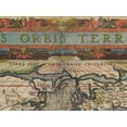 thumbnail image 2 of Vision Studio 14x12 Gold Ornate Wood Framed with Double Matting Museum Art Print Titled - Antique World Map Grid II, 2 of 4