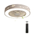 thumbnail image 6 of 22" Round LED Acrylic Enclosed Ceiling Fan Light 5 Invisible Blades with Remote, 6 of 10