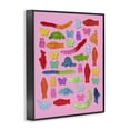 thumbnail image 2 of Stupell Industries Contemporary Pink Gummy Animal Collage Black Framed Giclee Art, 11 x 14, by LISH Creative, 2 of 8