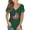 Green, variant on Babysbule Women's Tops Women's Summer V-neck Independence Day Printed Tops T-Shirts Casual Lace Short Sleeve Blouse
