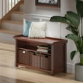 thumbnail image 4 of Milan 4pc Storage Bench with Basket in Walnut, 4 of 8