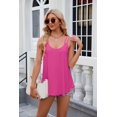 thumbnail image 5 of Women's Summer Tank Tops Eyelet Embroidery Sleeveless Spaghetti Strap Tops Scoop Neck Sexy Loose Fit Casual, 5 of 7