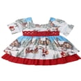 thumbnail image 2 of Robe de Noël Père Noël pour Bébé Fille Nœud Papillon Volant Tutu Robe de Fête Rouge 3-4 Ans, 2 of 6