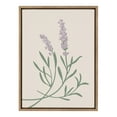 thumbnail image 2 of Kate and Laurel Sylvie Delicate Illustrated Purple Wildflowers Framed Canvas Wall Art by The Creative Bunch Studio, 18x24 Gold, Nature and Wildlife-Inspired Wall Decor, 2 of 6