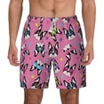 thumbnail image 3 of Uemuo Colorful Cute French Bulldog Pattern Mens Swim Trunks Quick Dry Board Shorts with Mesh Lining, Stretch Beach Shorts Quick Dry No-Chafing Board Shorts-X-Large, 3 of 9