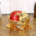 thumbnail image 3 of Toad Frog Animal Metal Cigarette Ashtray with Lid Decorative Windproof Smoking Ashtray (Red Gold) for Indoor and Outdoor Smokers Nice Gift for Men Wom, 3 of 3