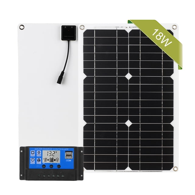Kit de Panel Solar de 18W 12V puerto USB Dual fuera de la red módulo monocristalino con controlador MABOTO Panel
