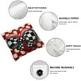 thumbnail image 4 of Autua Valentine's Day Ornaments - Throw Pillowcase, Valentine's Day Pillowcase with Red Buffalo Plaid Heart Heart 22x22in, 4 of 5